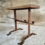 Antique shoe rack side table bench