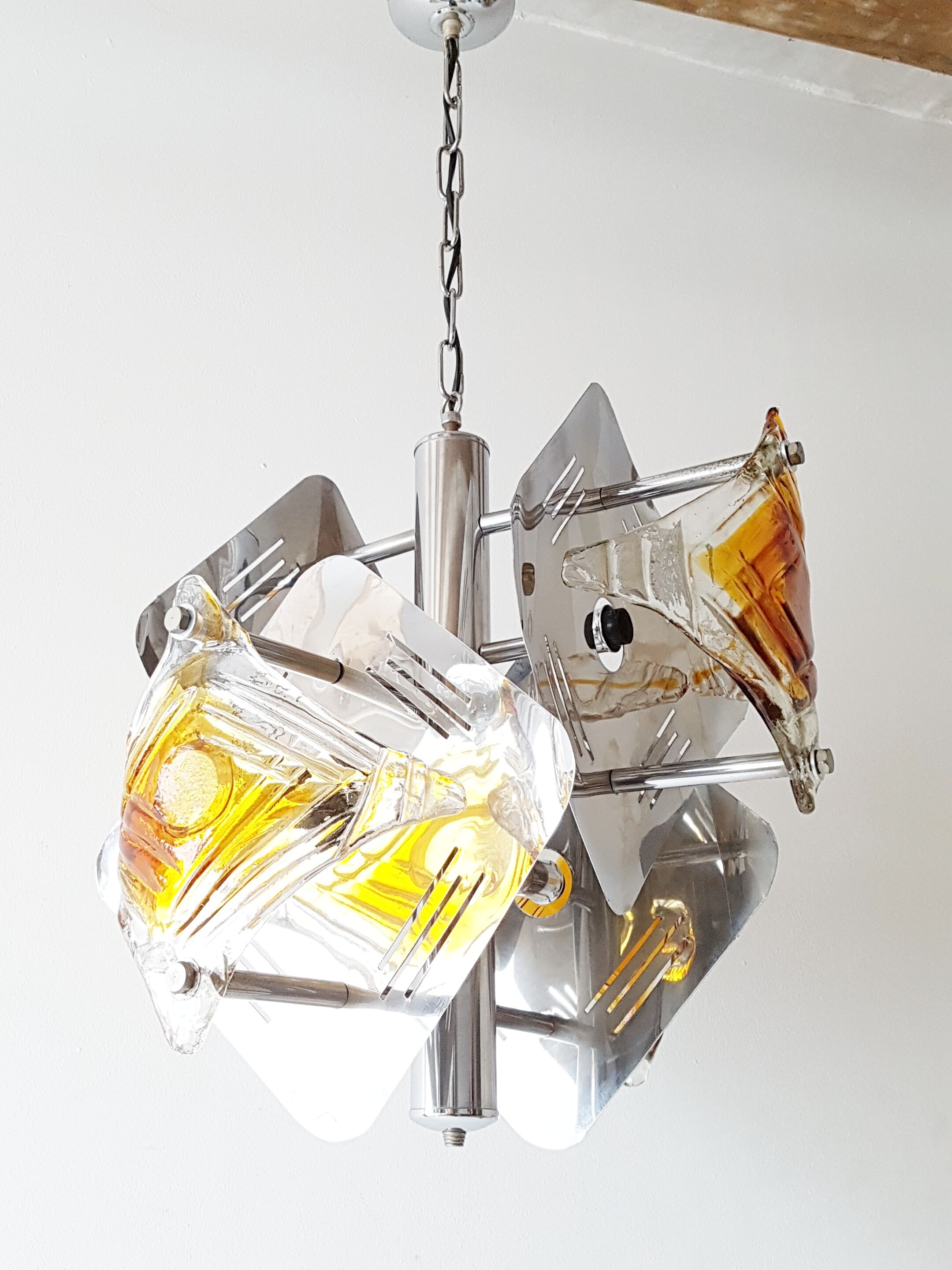Chandelier glass of Murano 1970 Mazzega