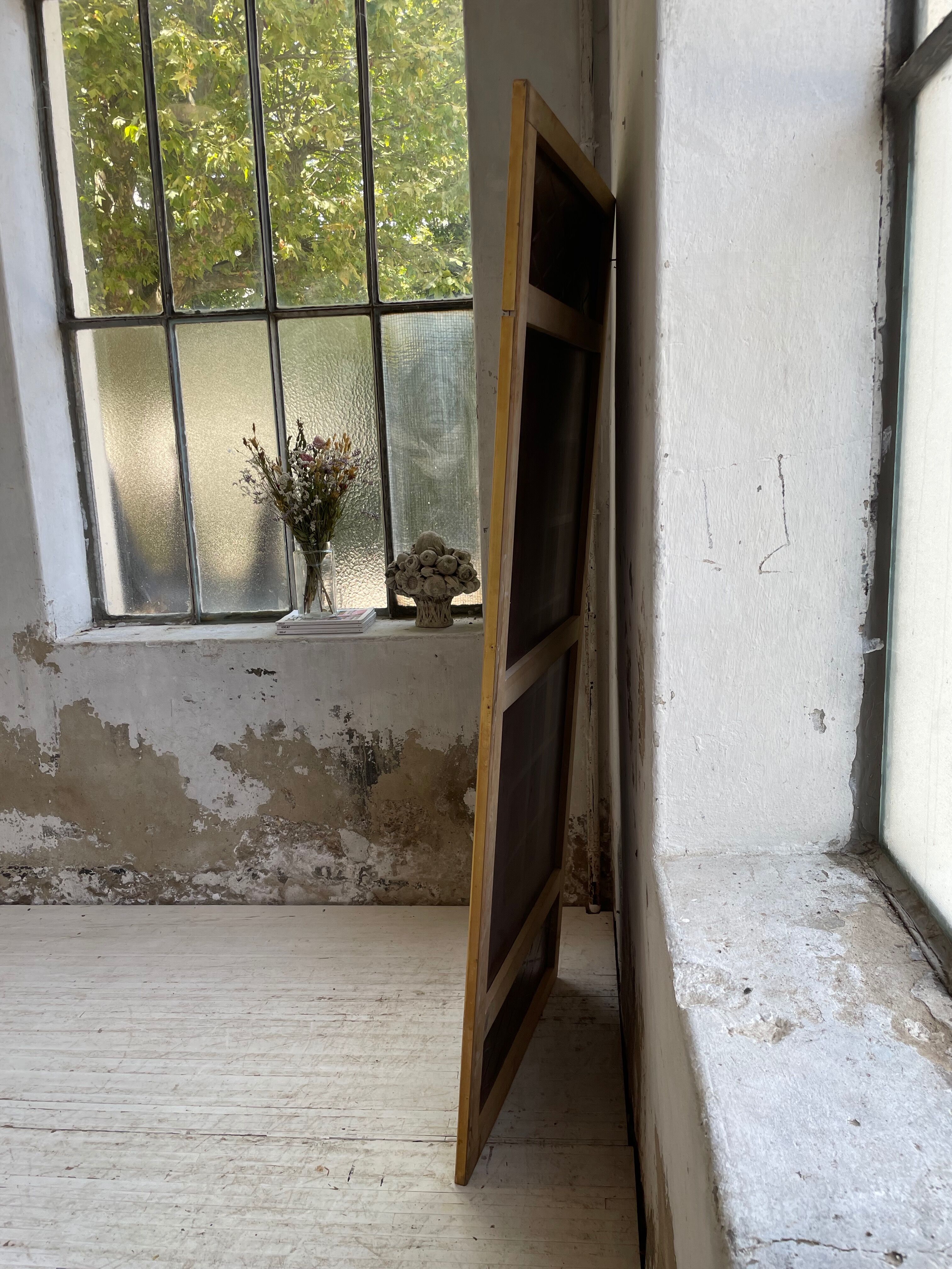 Italian engraved bistro mirror 60s XL