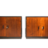 Pair of furniture lacquered black deco