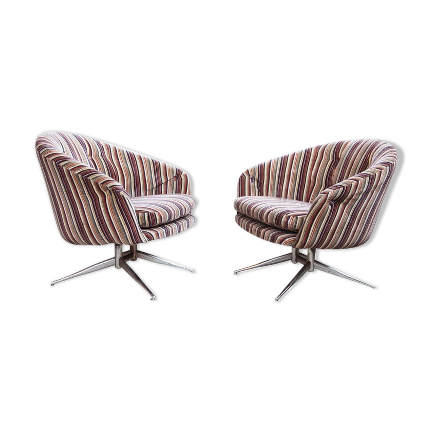 Paire de chaises Lehigh Leopold pour Ward Bennett 1970s