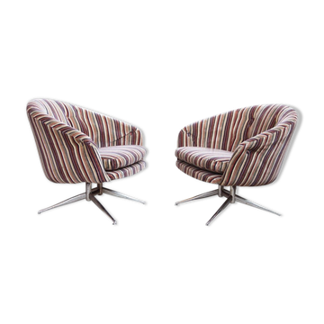Pair of Lehigh Leopold chairs for Ward Bennett 1970s