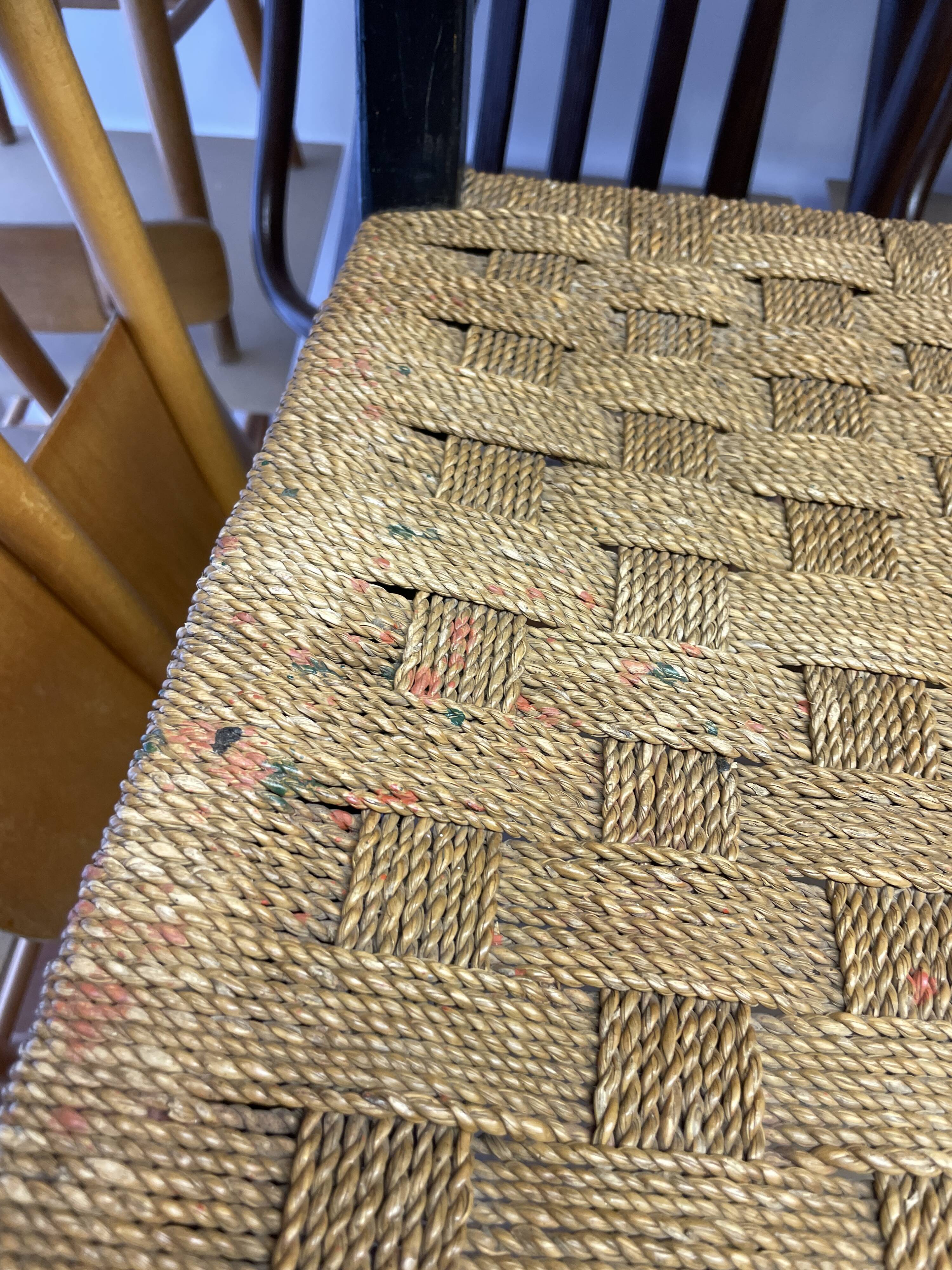 Suite 4 chaises vintage en bois, fabrication tchèque, 1950