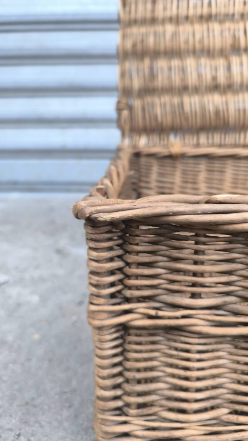 1930s wicker travel suitcase