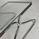Vintage chrome glass coffee table 70s Space Age Bauhaus
