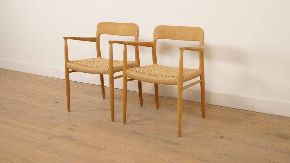 2 x Niels Otto Moller dining chairs | Model 56 | Oak | Restored