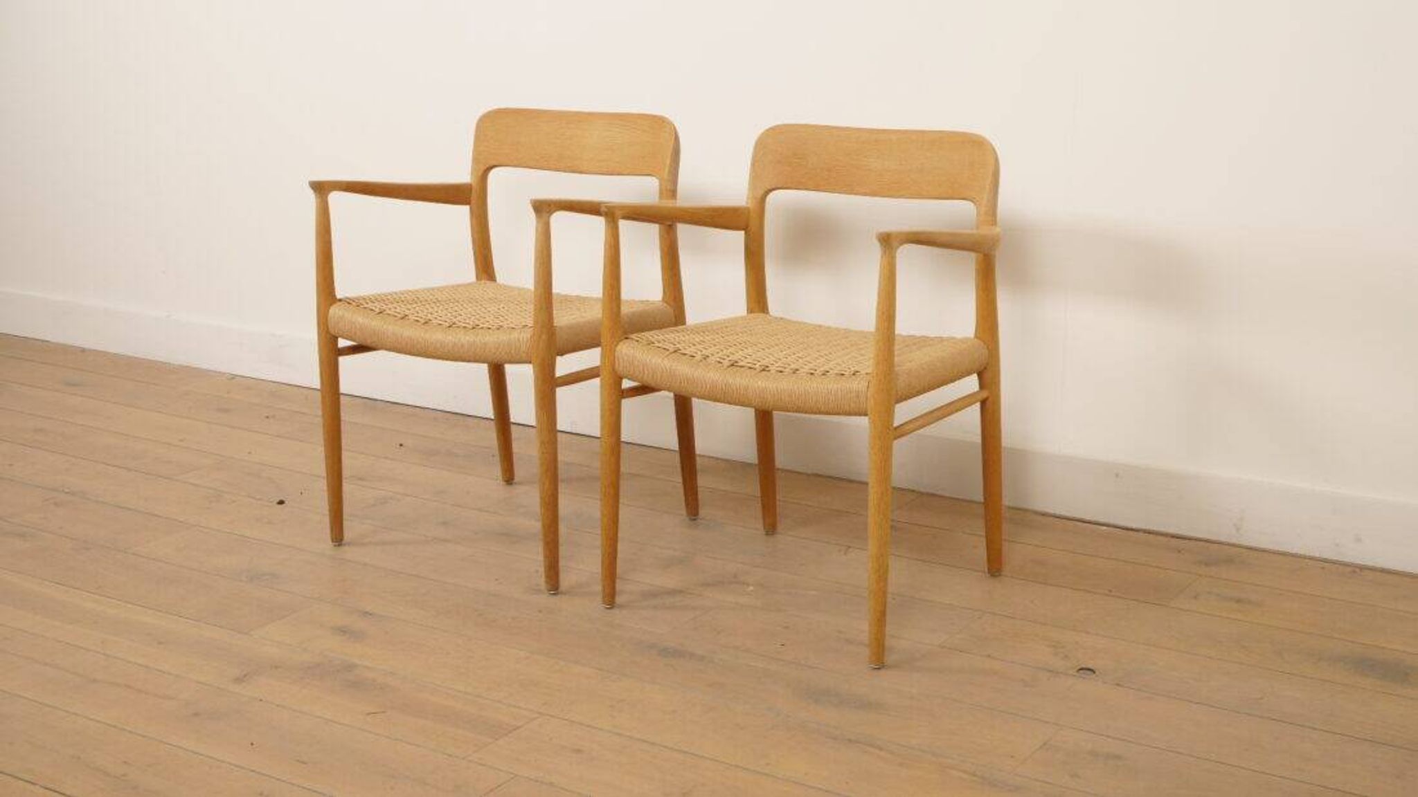 2 chaises de salle à manger Niels Otto Moller | Modèle 56 | Chêne | Rénovées