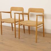 2 chaises de salle à manger Niels Otto Moller | Modèle 56 | Chêne | Rénovées