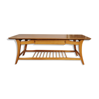 Scandinavian coffee table in blond wood