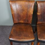 Set of 5 sheepskin dining chairs