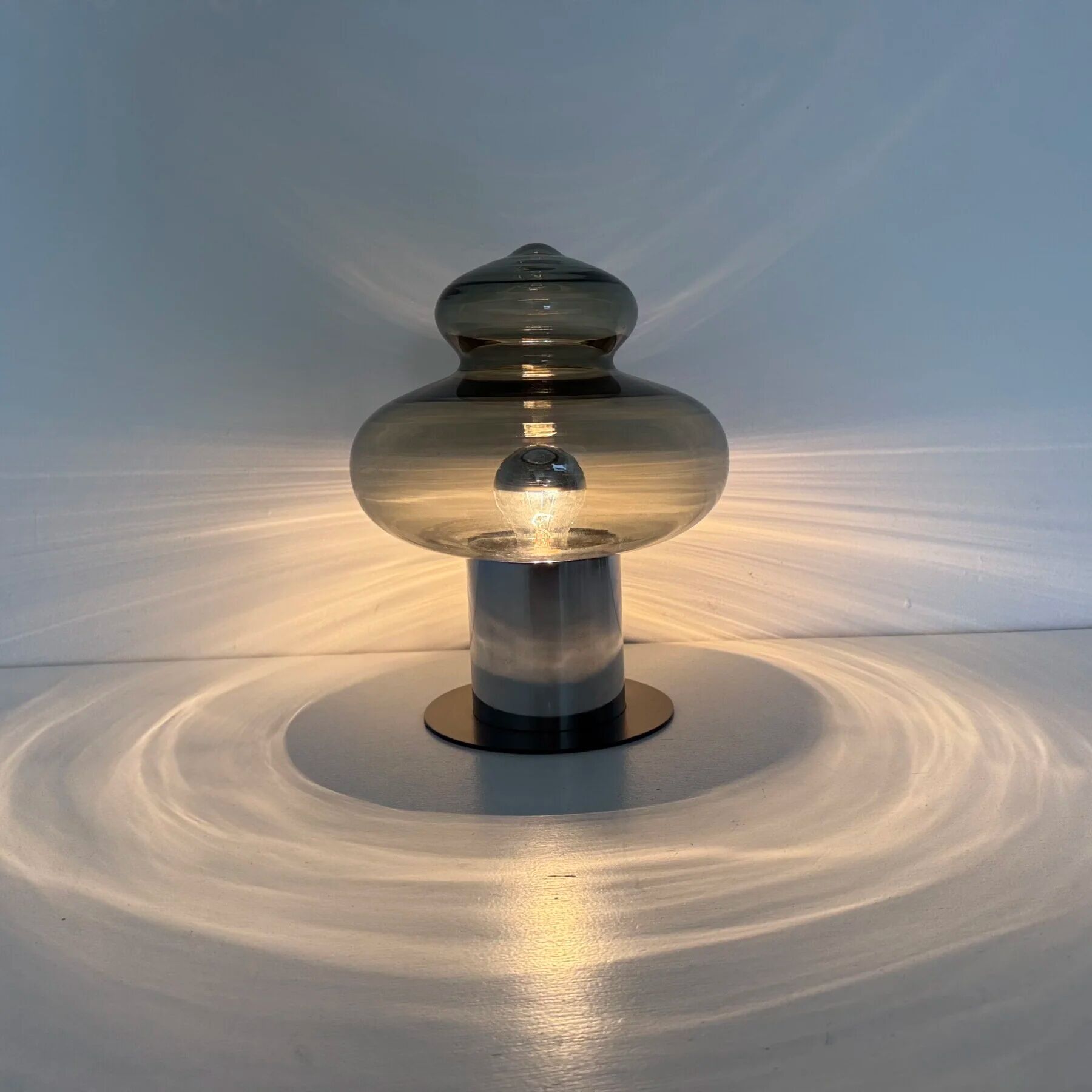 Mid-century Anvia Holland glass table lamp, 1970s