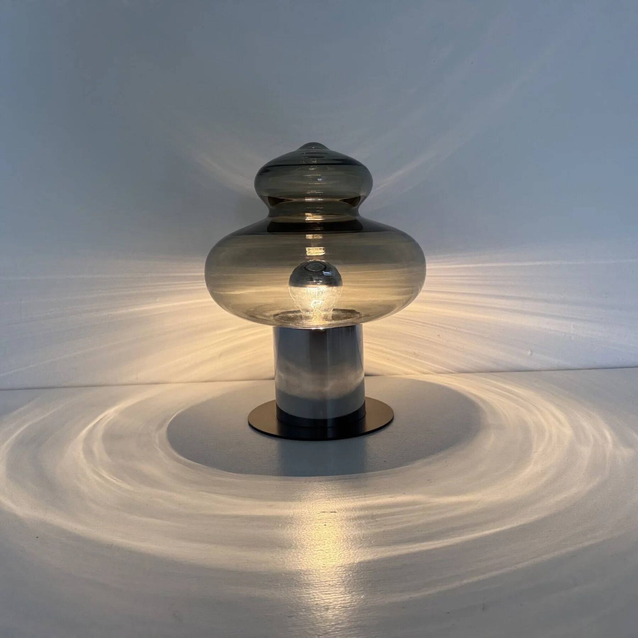 Mid-century Anvia Holland glass table lamp, 1970s