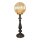 Large wooden table lamp with Glass lampshade