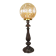 Large wooden table lamp with Glass lampshade