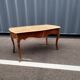 Old coffee table marquetry style louis xv marble top