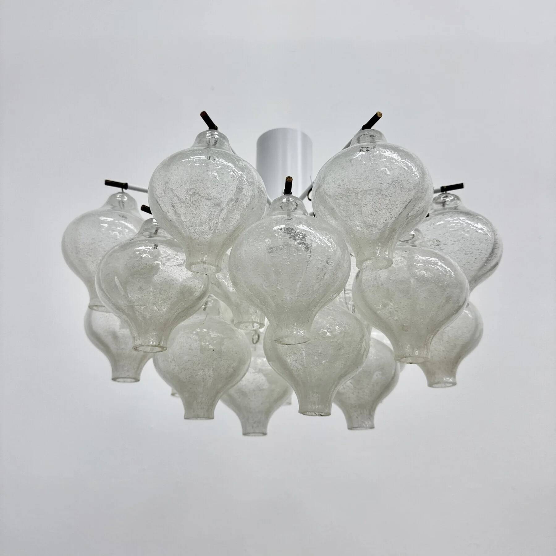 Mid-century Tulipan glass flushmount by Kalmar, Austria, 1960s