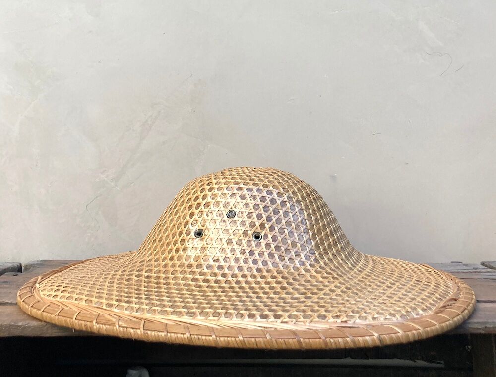 Hand-woven Asian hat