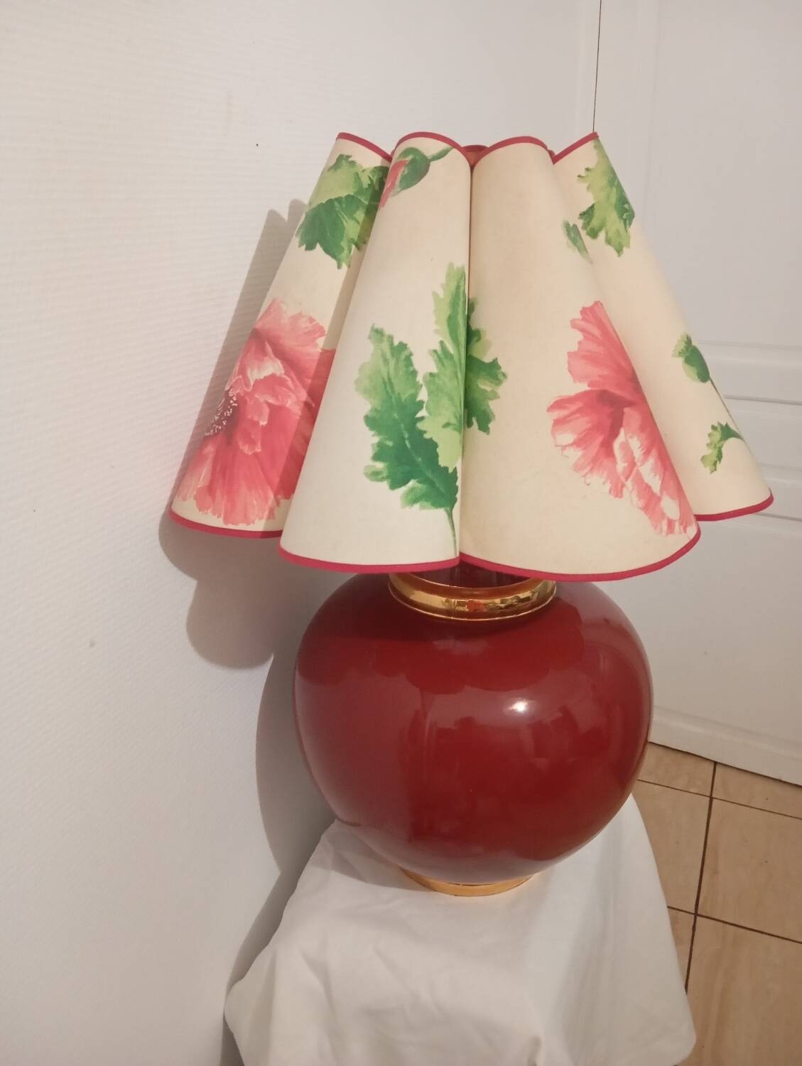 Lampe vintage avec pied rond