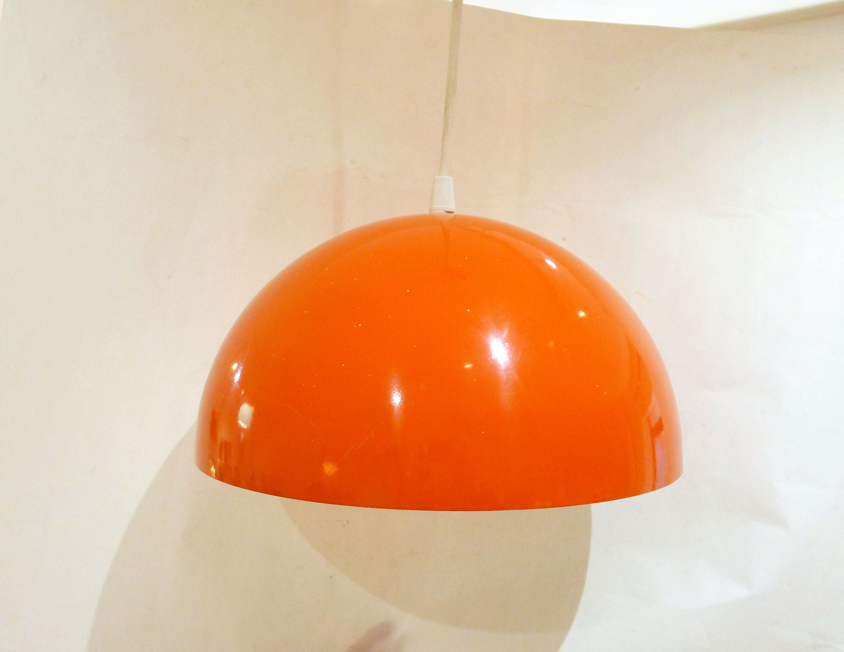 Hanging in Orange lacquered metal 1970 '
