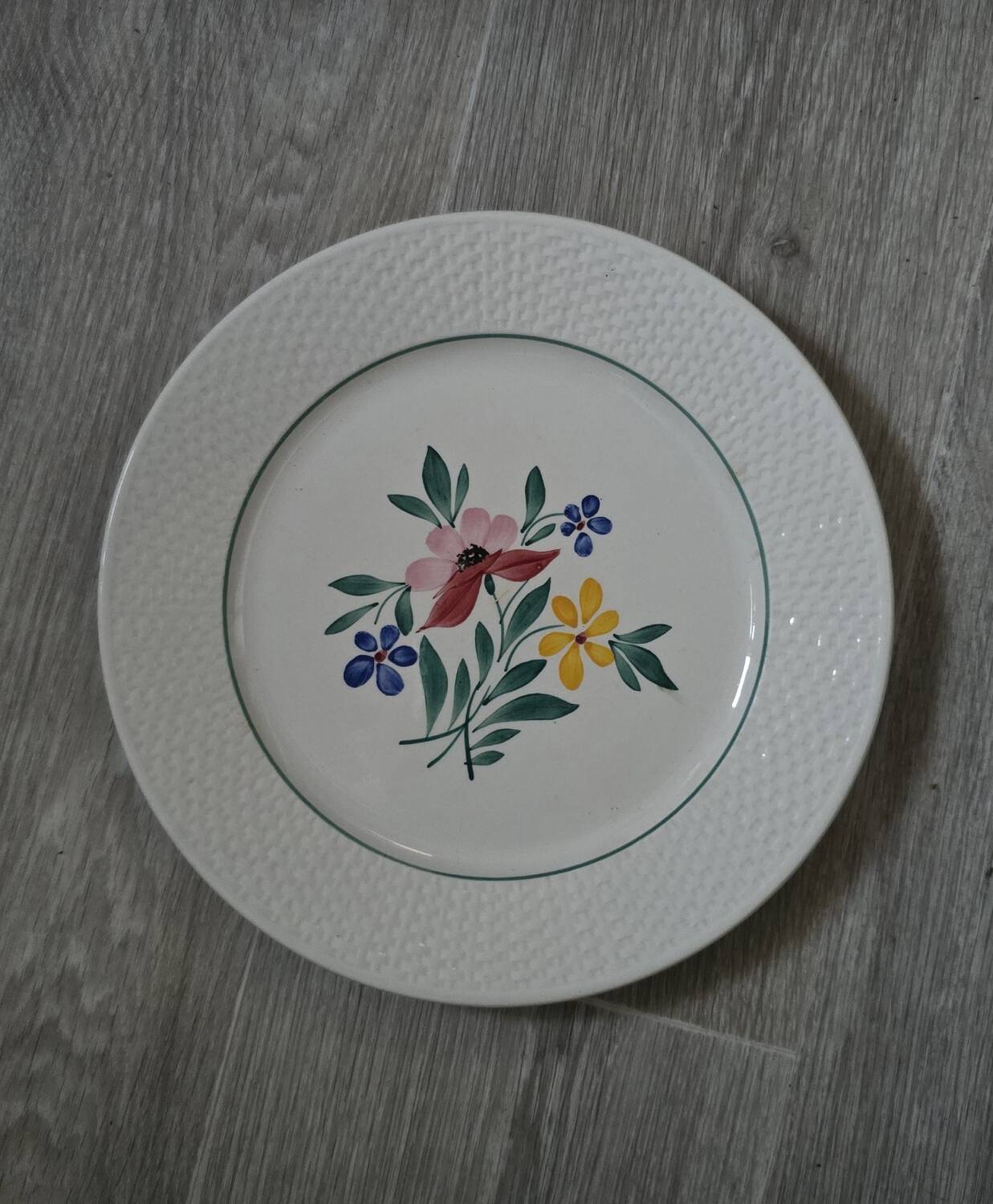 4 flat plates Fabiola Digoin Sarreguemines