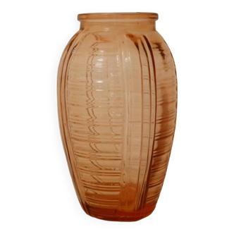 Orange glass vase