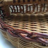 Table mirror in rattan 29 x 20 cm