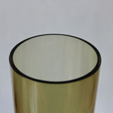 Smoked roll vase Roland Posch for Gral Glas