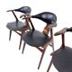 Set of 4 vintage design 'Koehoorn' dining chairs by Louis van Teeffelen for AwA