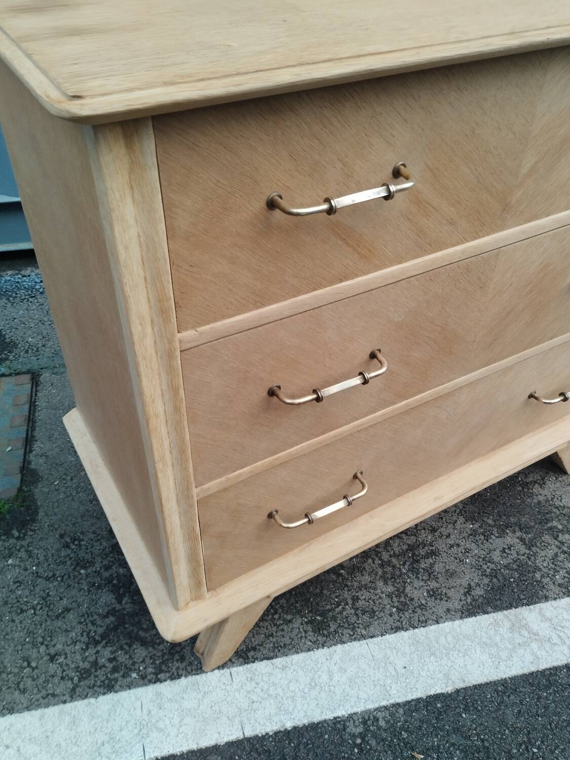 Commode pieds compas ancien vintage