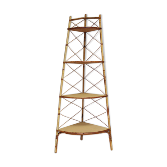 Etagere d'angle sur pied