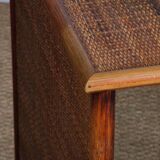 Vintage wicker, bamboo and brass desk by Dal Vera, 1970s