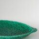 Large slip dish, green woven bamboo model, 1970