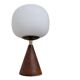 Small lamp in teak, opaline and brass year 60