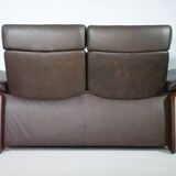 Stressless Leather Scandinavian Sofa Pegasus Couch Two-Seater with Reclining Function