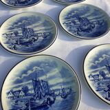 Set 6 assiettes Delfts for Royal Sphinx Holland by Boch Belgium