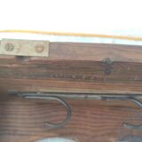 Shelving shelf pot holder vintage kitchen storage in rustic fir