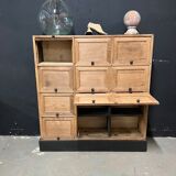 Oak clamshell cabinet