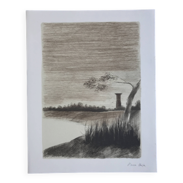 Pierre skira, un barrage..., 1978. lithographie originale signée au crayon
