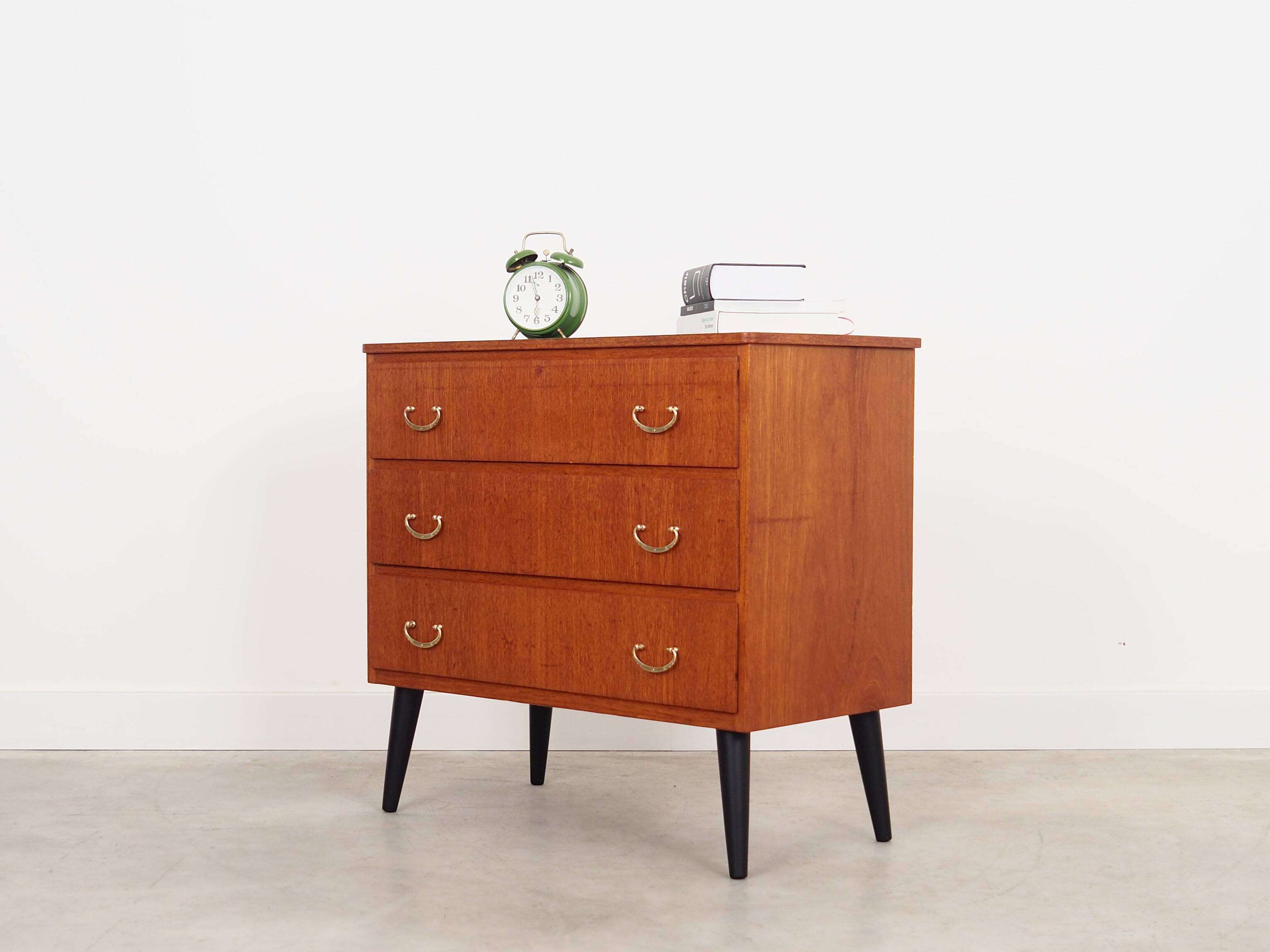 Teak chest of drawers, Swedish design, 1970s, made in Sweden