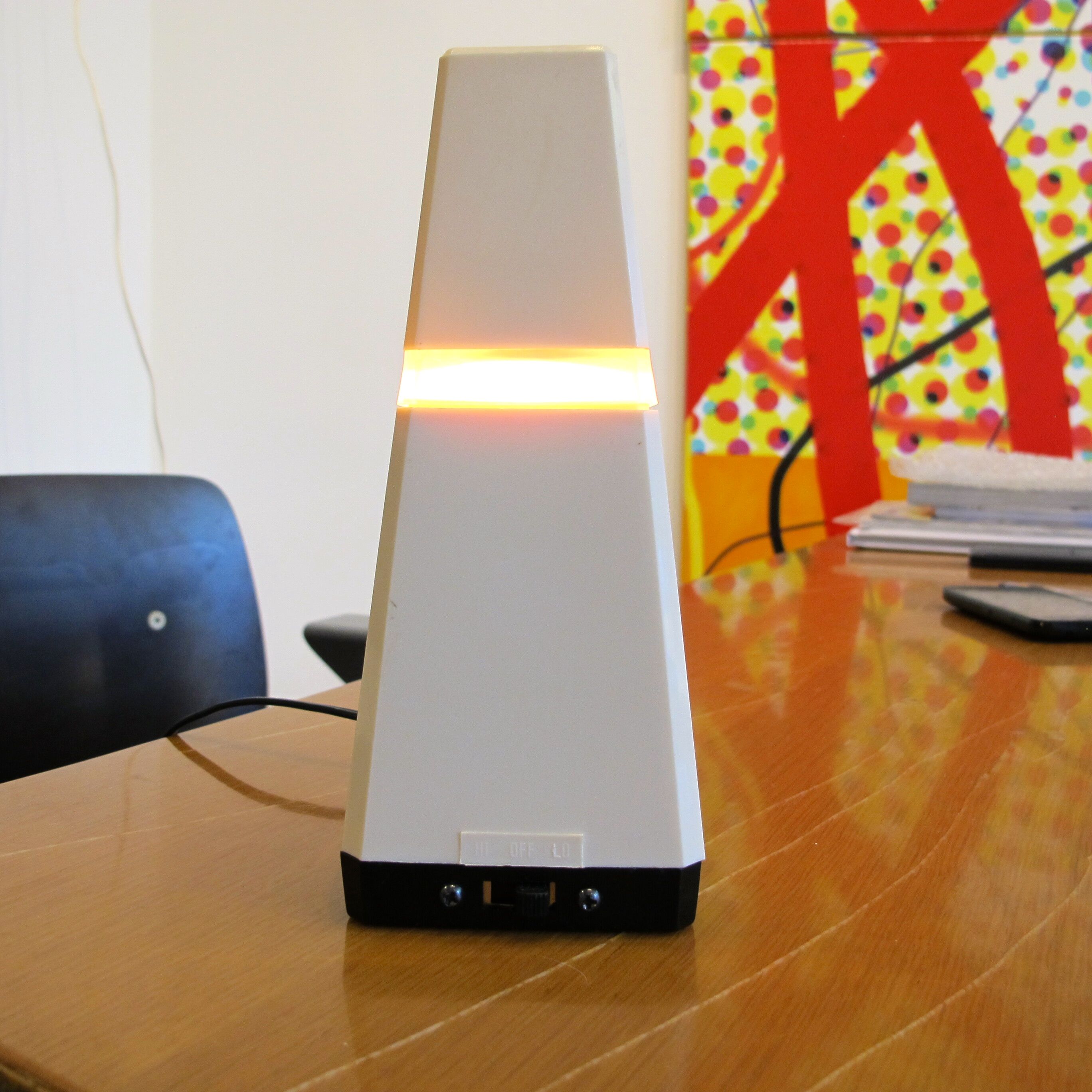 Lampe liseuse Américaine vers 1960 en bakelite blanche