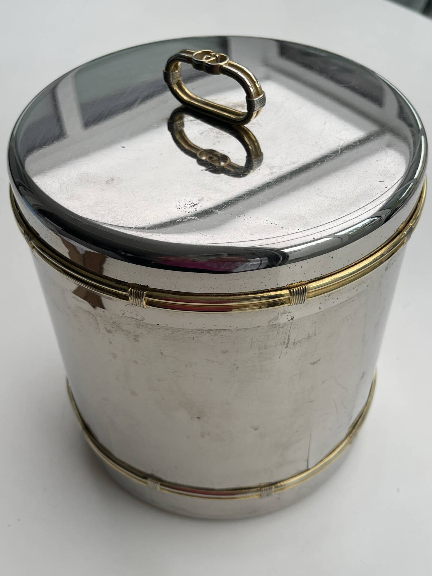 Gucci vintage champagne bucket silver-plated Hollywood Regency