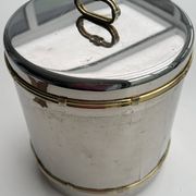 Vintage Gucci champagne bucket in silver-plated metal in Hollywood Regency style.