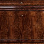 Small Secretary in Burl Mahogany Veneer, Restoration Period – Early 19th Century