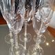 Lot of 5 champagne flutes in Epi model crystal and twisted foot