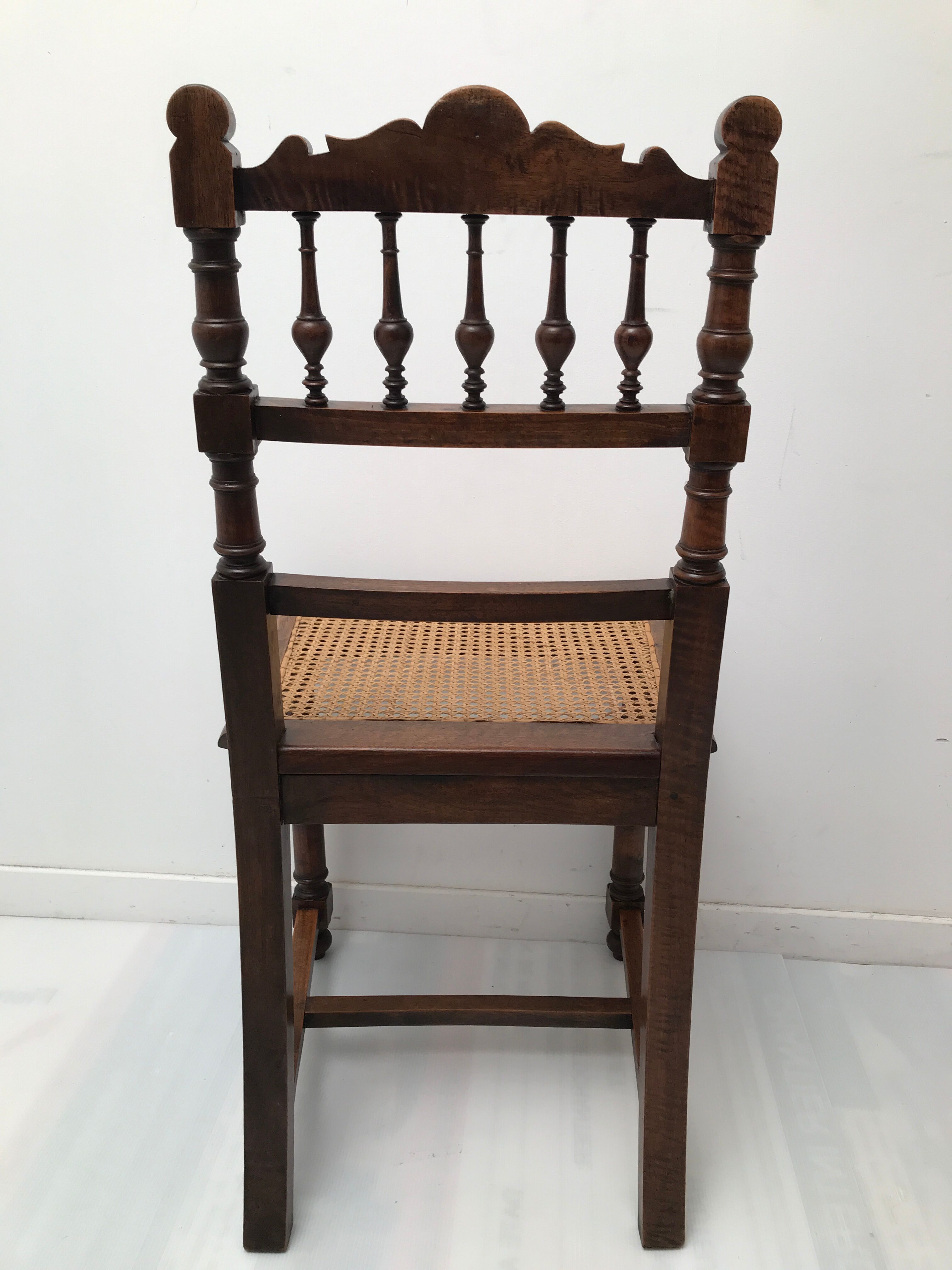 5 canne chairs Henry II style 1900