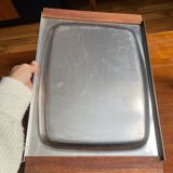Metal and wood tray