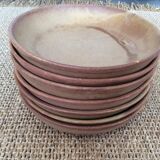 7 hollow stoneware plates