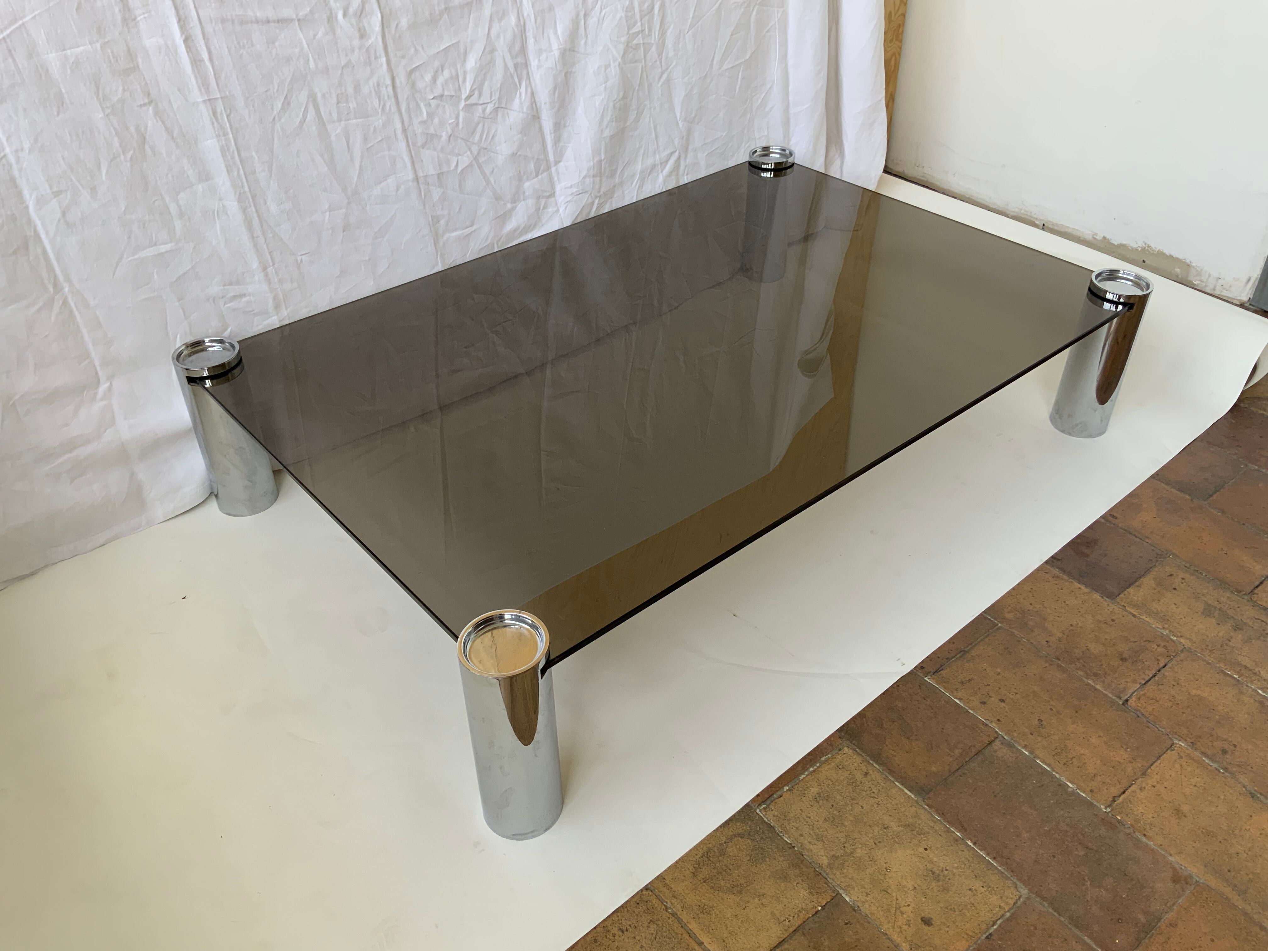 Glass coffee table