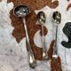 Silver-plated metal box RAVINET D'ENFERT - Ladle + salad service