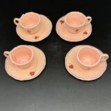 Pink ceramic dinner service with small flower patterns – 1224b7